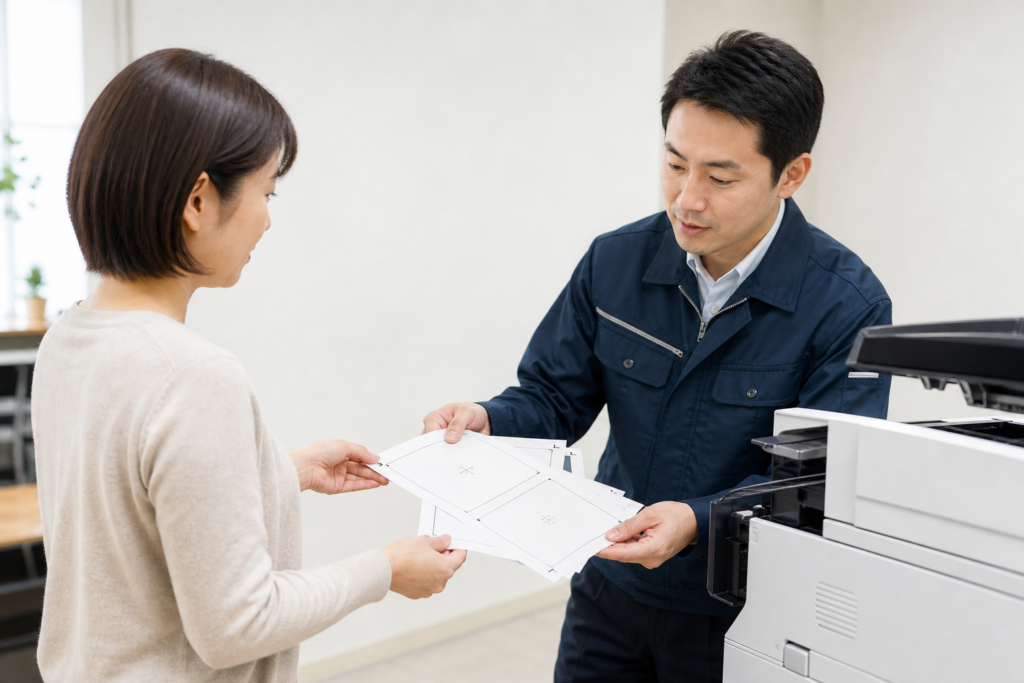 調整で直らないときの保守依頼と機種選びのイメージ